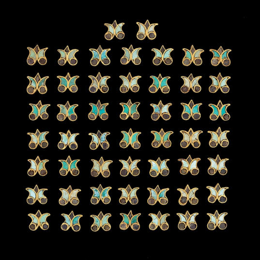 Appliqu�s in the shape of lotuses, 1st century CE