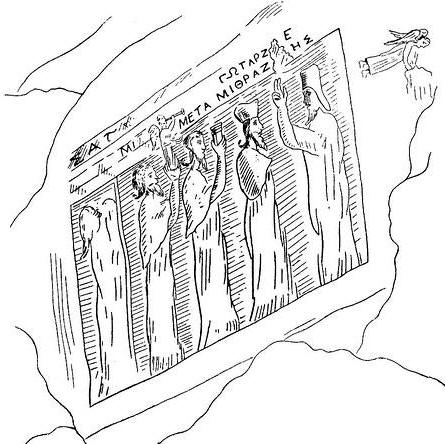 Sketch by French traveller Guillaume-Joseph Grelot. 1673