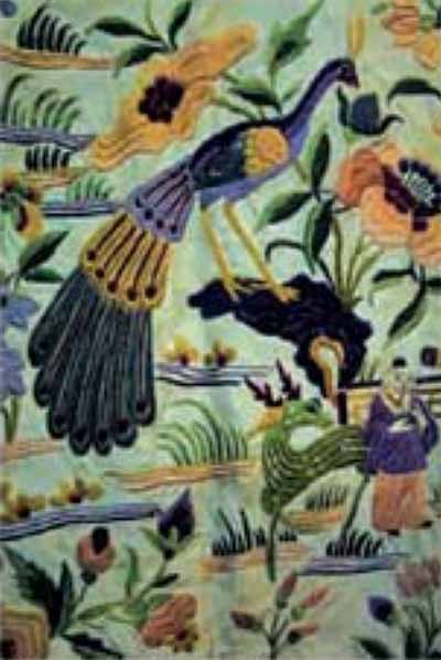 eacock perched on a divine fungus