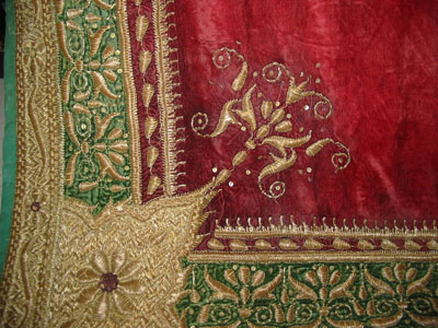 Detail of Indian Zardozi work from Awadh - 19th century