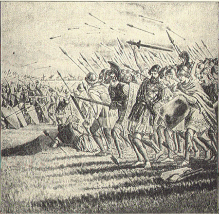 The battle at Marathon. Artist unknown