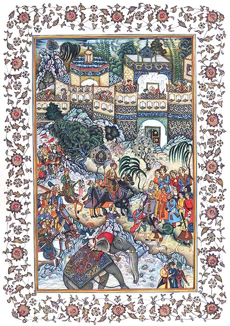 Mughal Emperor Akbar's 1572 triumphant entry into Surat.