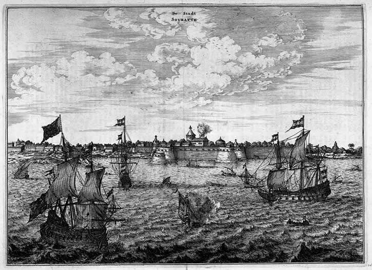 The City of Surat, from a Dutch engraving reproduced in John Ogilby's Asia, London 1673