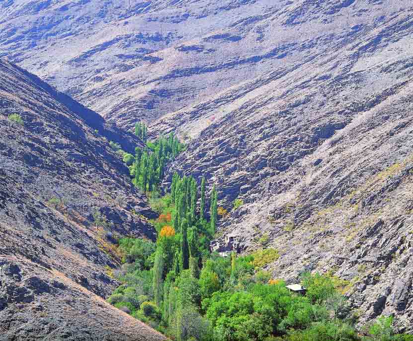 Narrow valley in the mountains - an ideal hideout