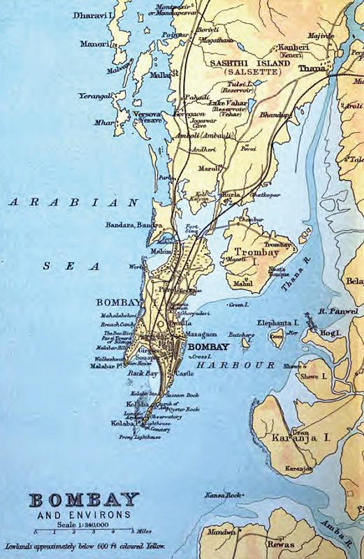Bombay and Salsette (Sashthi) Island 1893