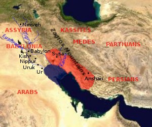map of Elam. Elam became part of Persia