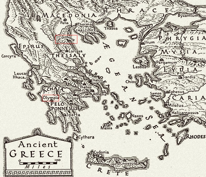 Map of ancient Greece