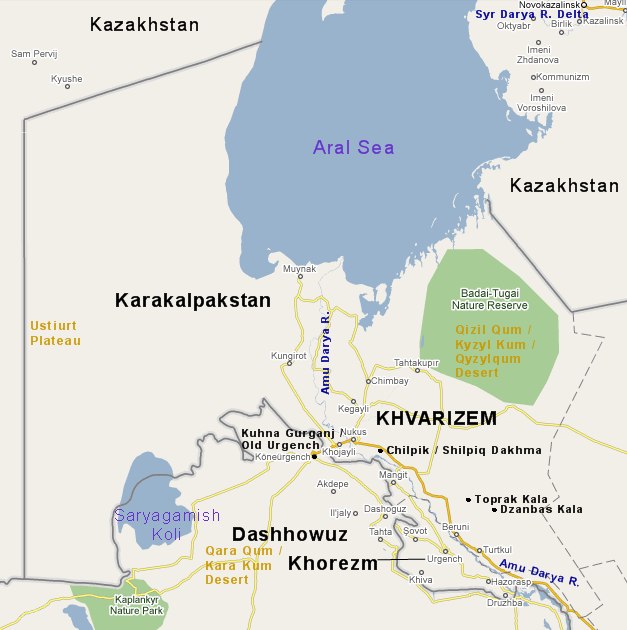 Karakalpakstan Region Map
