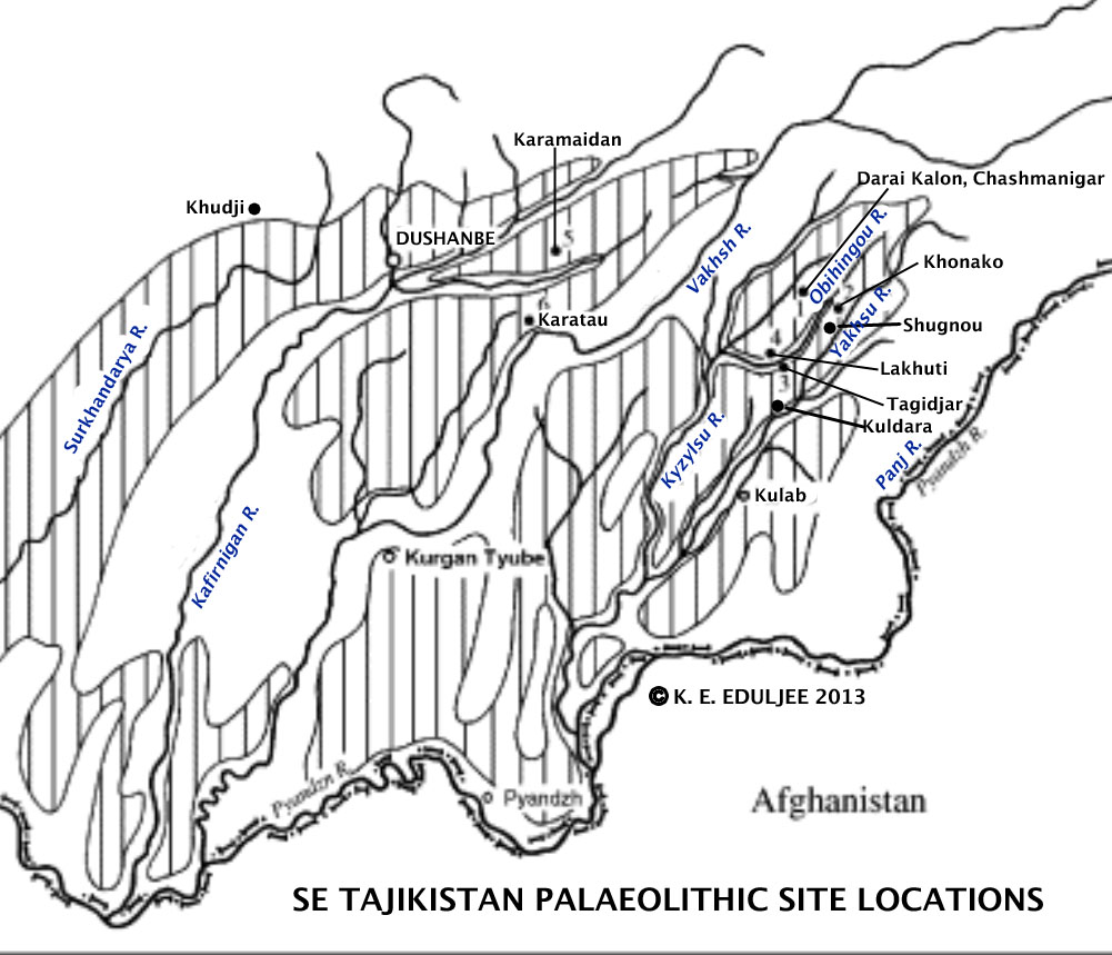 SW Tajikistan Paleolithic Sites