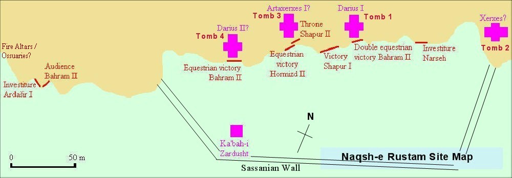 Naqsh-e Rustam site map at Livius