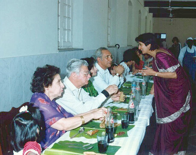 Sharing a meal together after the Navjote ceremony