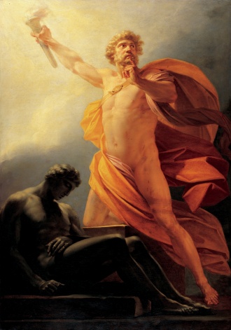 Prometheus brings Fire to Mankind by Heinrich F�ger, c. 1817