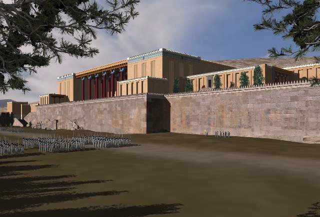 Apadana as seen from the outside walls - artist's reconstruction