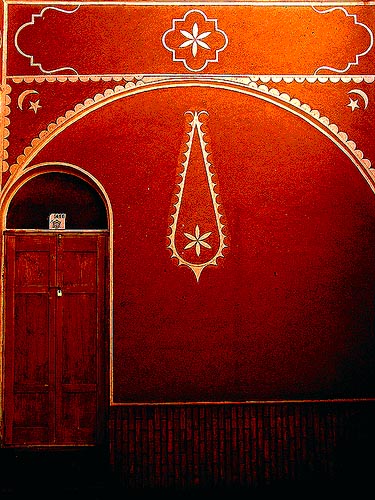 Cypress motif in a Yazdi home