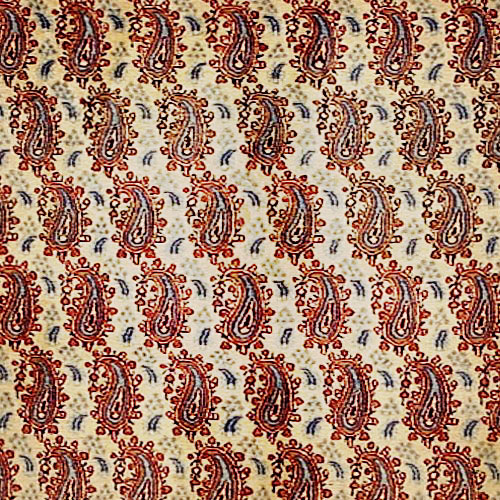 Example of a termeh (traditionally made Iranian fabric) with a the boteh motif