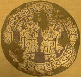 Twin boteh border design from Akhmim, Egypt