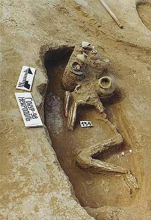 A pit grave in the necropolis