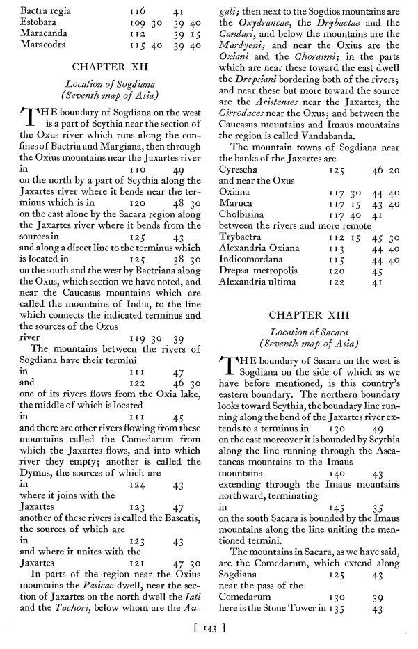ptol,  p. 143. Ptolemy's Geography Book Six,  Assyria, Media,  Iran, Central Asia