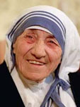 Mother Teresa (1910-1997), Nobel Peace Prize winner and tireless humanitarian worker and advocate